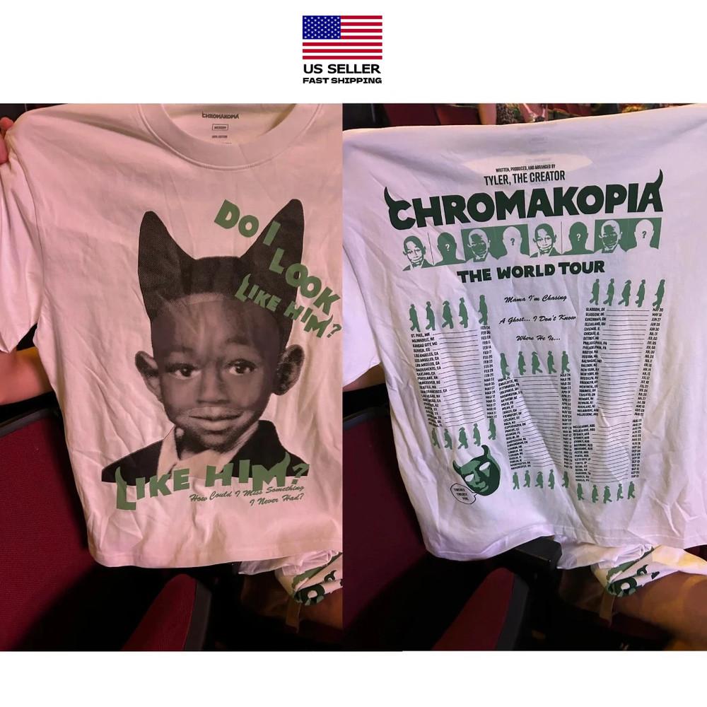 Tyler, the Creator Chromakopia Verdensturné 2025 Nytt Merch Alle Størrelser Unisex T-skjorte