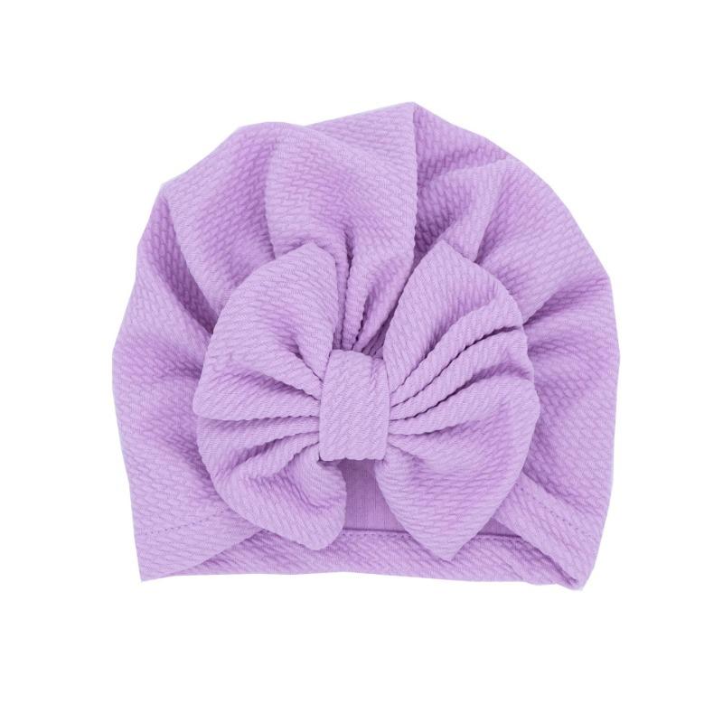 F23 children's hat cotton tied pullover hat soft knitted fabric baby pleated bow baby headscarf cloth