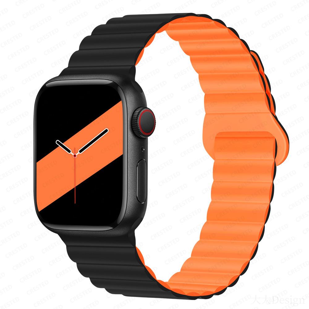 Silicone Loop magnetic strap for Apple watch band 44mm 40mm 45mm 49mm 41mm 38mm 42mm Bracelet iWatch series 8 3 SE 6 7 Ultra 2 9