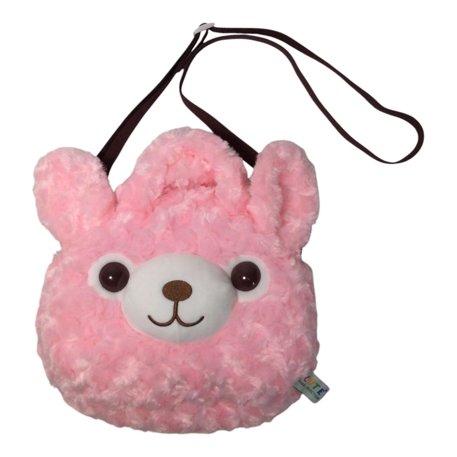 Cute Sales Plush Alpaca Face F0205 Purse, Large, Pink, розовый