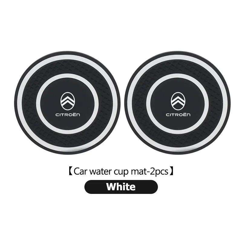 2pcs Non-slip Coaster Car Water Cup Pad Silicone Bottle Holder For Citroen C4 C3 C5 C1 C2 C6 VTS C4L DS3 DS4 DS5 Grand Berlingo