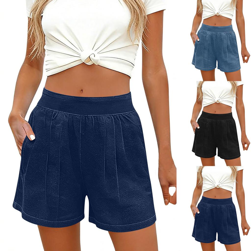 Summer Shorts For Women Casual High Waist Wide Leg Shorts