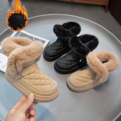Koreaanse versie schattige kinder fluwelen verdikte sneeuwlaarzen, winter nieuwe student koudebestendige katoenen laarzen