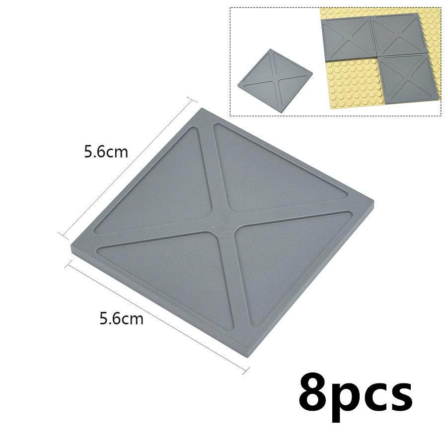 DIY Smooth Flat 4x4 6x6 8x8 8x16 Tile Building Blocks Assembles Particles Light Board Bricks 4*4 6*6 8*8 8*16 Plate Creative Toy