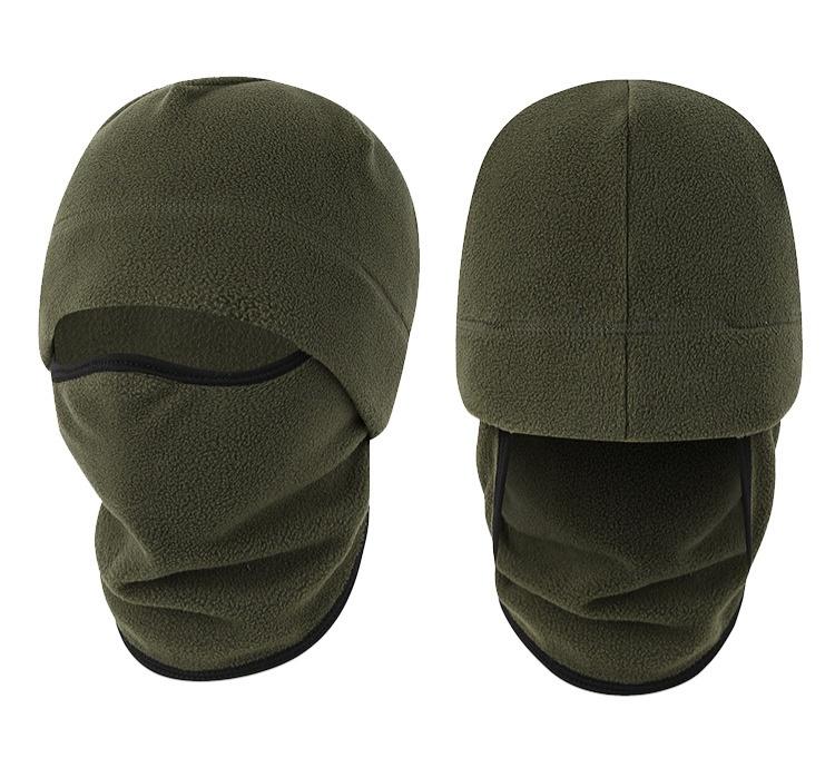 Winter Solid Color Outdoor Sports Mask with Hood Full Face Mask Ear protection Warm and Windproof