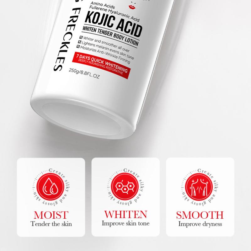 Kojicsyre Whitening Body Lotion 250gSADOER Fuktighetsgivende Oppstrammende Foryngende Body Lotion