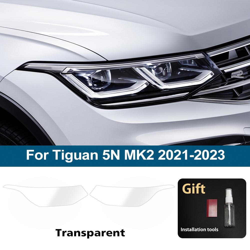 

Smoke Black Pre Cut Car Headlight Protective Film For Volkswagen Tiguan MK3 5N MK2 Anti-Scratch High-Gloss Auto Vinyl Wrap Film For 5N MK2 21-23 CLR