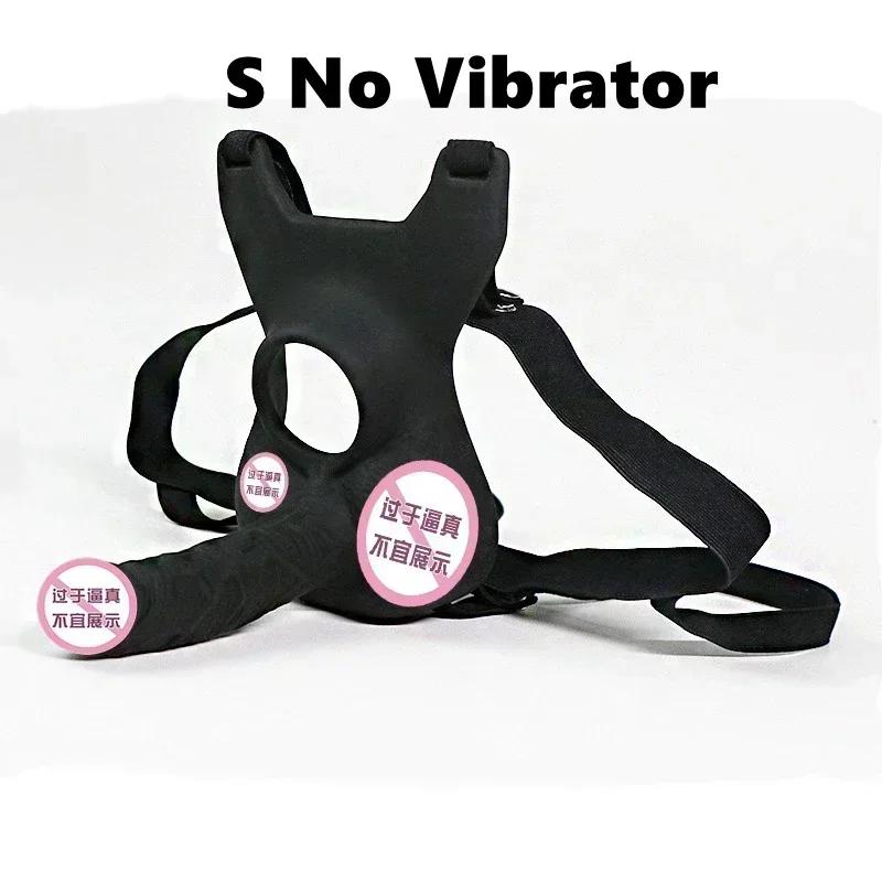 Vaginaplugg 10 frekvenser Dobbel penetrering Analplugg Dildo Butt-plugg Vibrator for menn Stropp på penis Sexleketøy for par