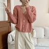 Retro Soft Waxy Twist Knitted Cardigan Top Women's Autumn and Winter New Short Age-reducing Outer Sweater Jacket