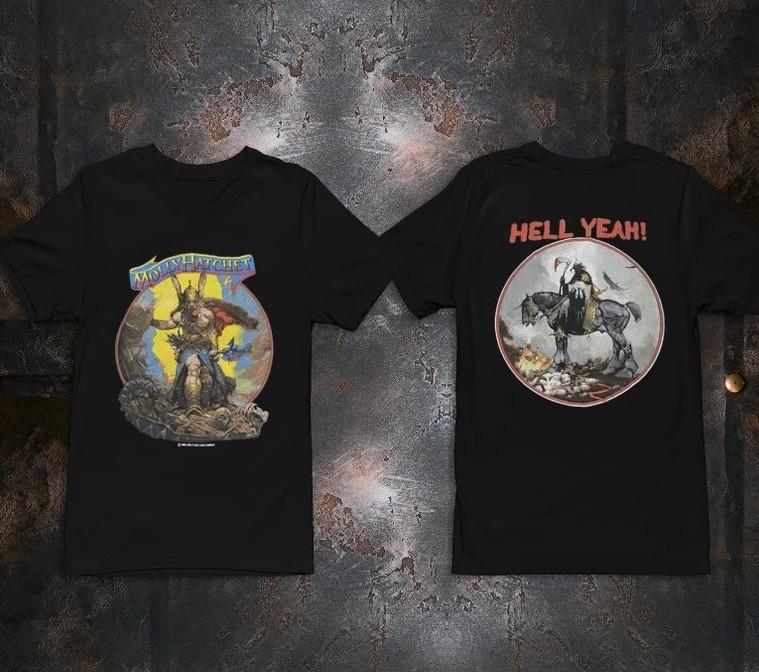 Винтажная футболка 80-х Molly Hatchet HELL YEAH Фрэнк Фразетта Концертный тур S-3XL Q847 Унисекс XXL
