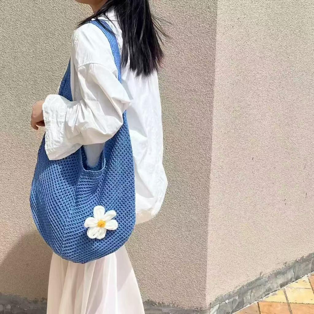 Beach Vacation Straw Bag New Shoulder Bag Summer Straw Tote Bag Large Capacity Portable Woven Bag
