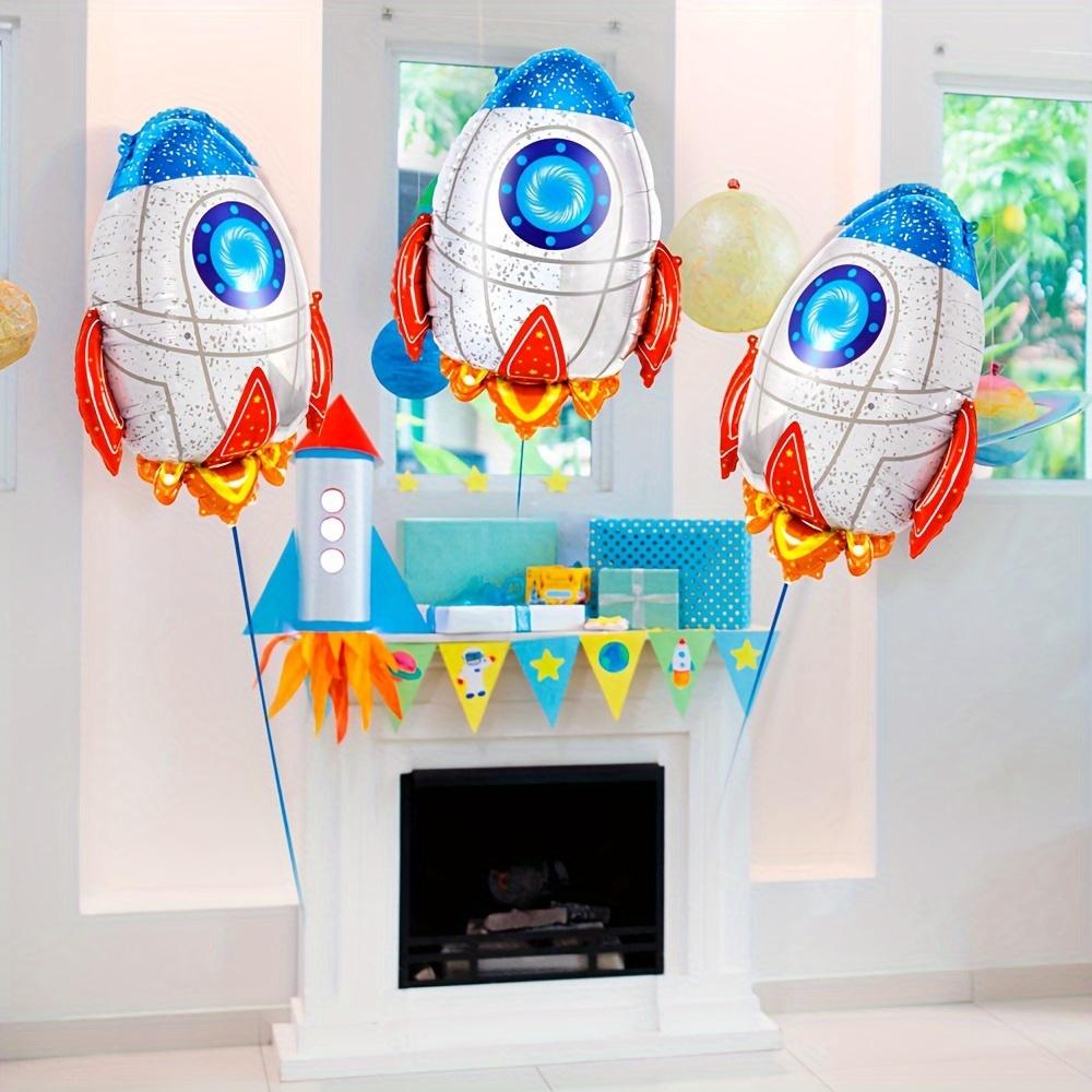 Confezione da 6 Palloncini a Razzo Nuovi, Palloncini a Razzo in Foglio di Alluminio, Adatti per Eventi a Tema Razzo, Eventi a Tema Volo e Decorazioni per Feste di Compleanno