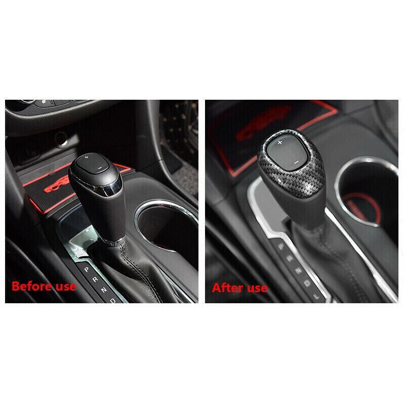 For Chevrolet Equinox 2018-2023 Car Carbon ABS Grain Gear Shift Knob Cover Trim