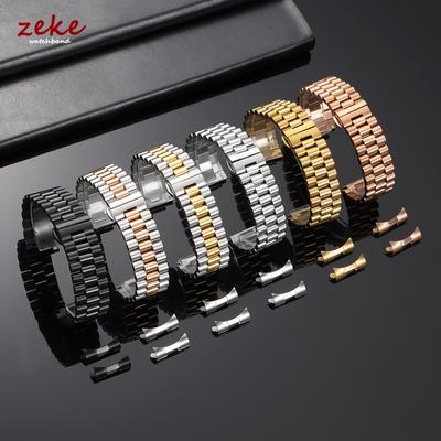 Solid Stainless Steel Watch Band 10/12/13/14/16/17/18/19/20/21/22mm Bracelets for Rolex for Tissot Strap with Curved-End Fitting