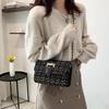 2024 New Korean Style Woven Plaid Mini Shoulder Bag Street Fashion Pu Crossbody Bag