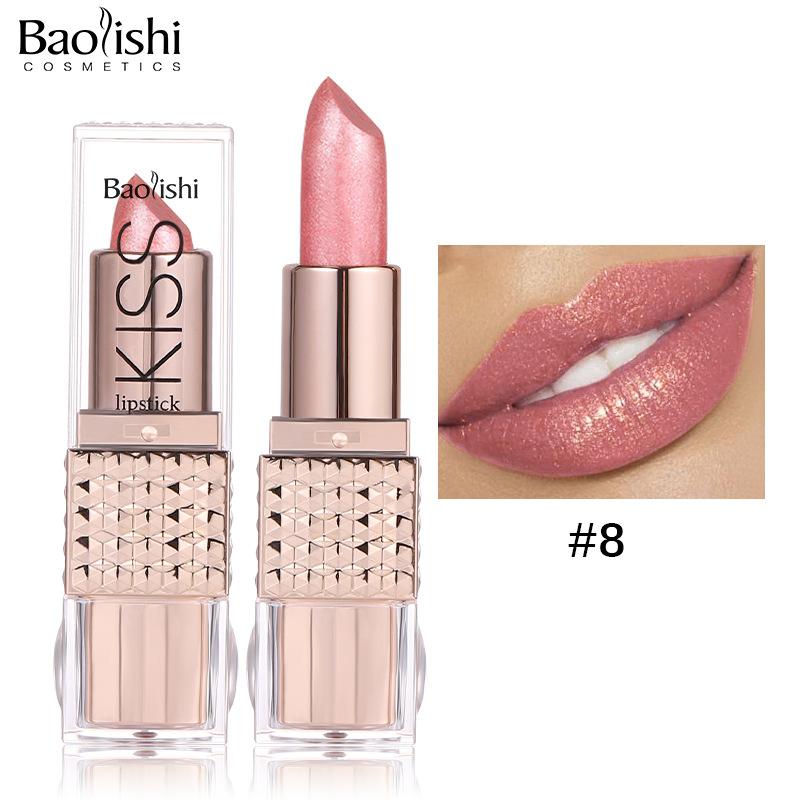 

Матовая перламутровая губная помада Nude Candy, стойкая водостойкая, антипригарная, зеркальная помада для губ для повседневного макияжа 08