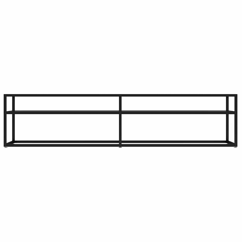 Vidaxl TV Cabinet, Black, 180X40X40.5 Cm, Tempered Glass