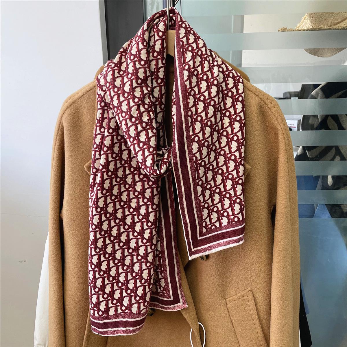 

Бархатный шарф в елочку: Зима, Универсальный, Утолщенный, Края с ручной обработкой, Маленький и Длинный 160x33 cm