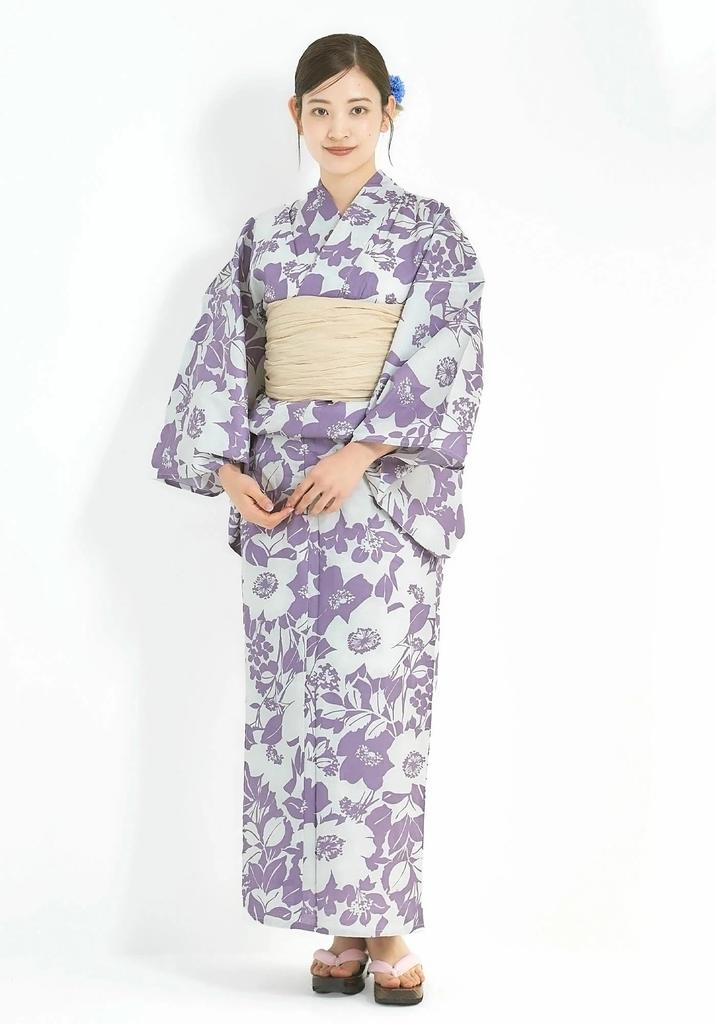Yukata Set Yukata Set Heiko Obi Adult 2 Piece Set One Size Fits Most [NISHIORI] Women's (km-4)