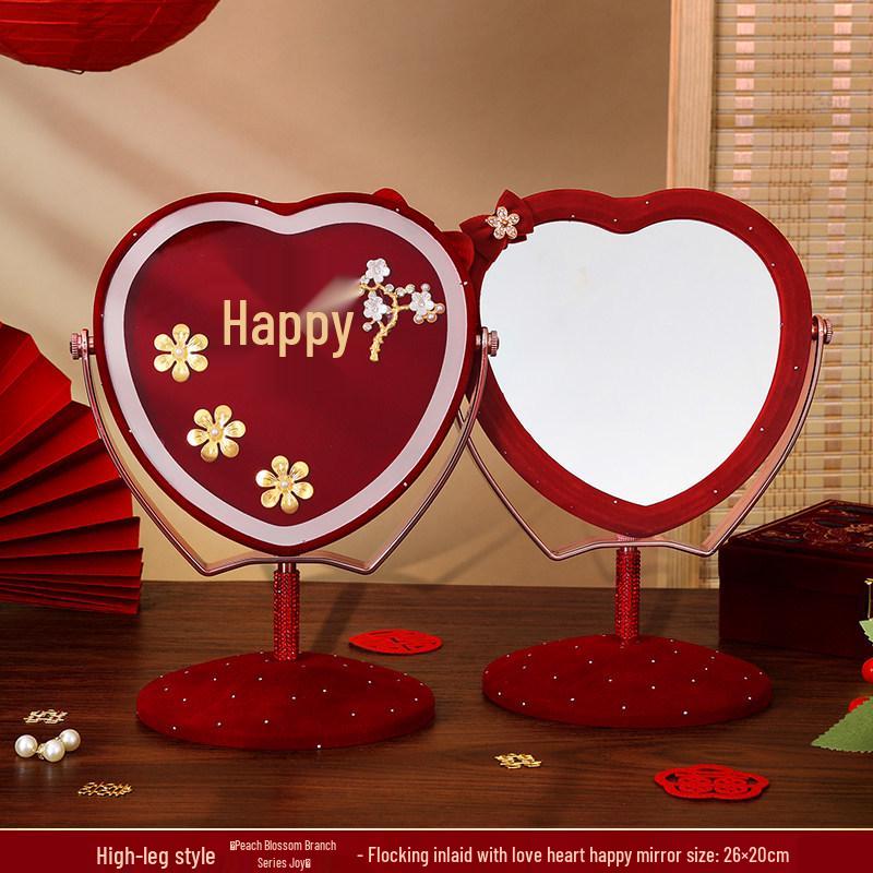 

Red Mirror Pair - Bridesmaid Gifts for New Bride s Vanity Table No size