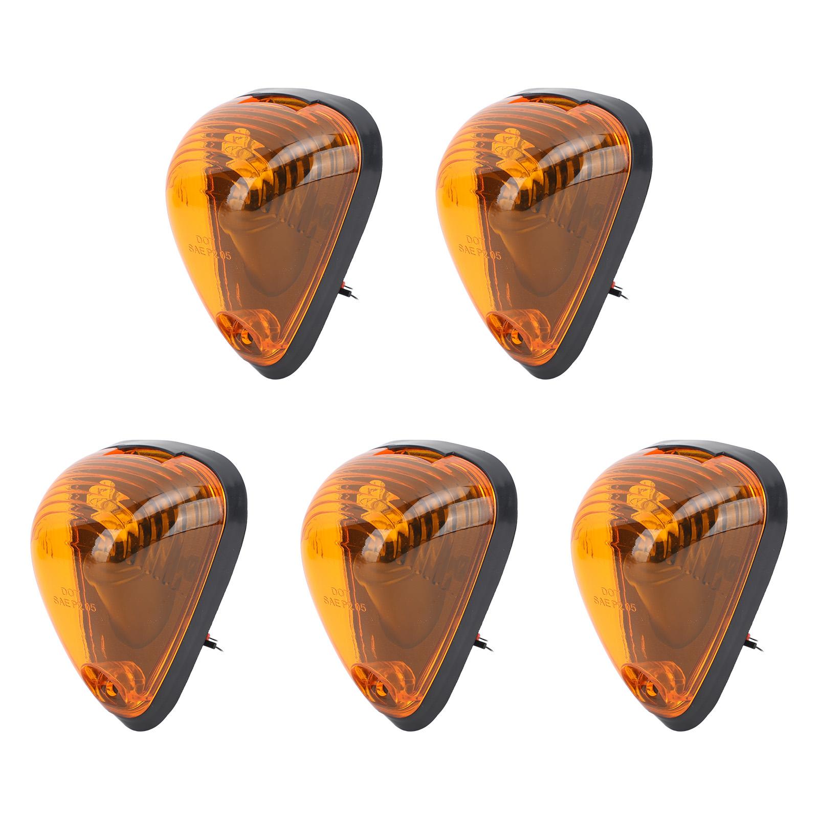 

5 шт. светодиодный габаритный фонарь для кабины 12 В янтарный высокой яркости водонепроницаемый ударопрочный габаритный фонарь для крыши кабины
