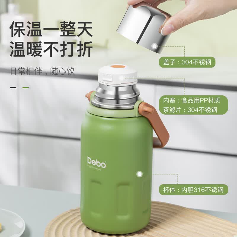 Debo 900ml 316 Stainless Steel Vacuum Insulated Thermal Carafe