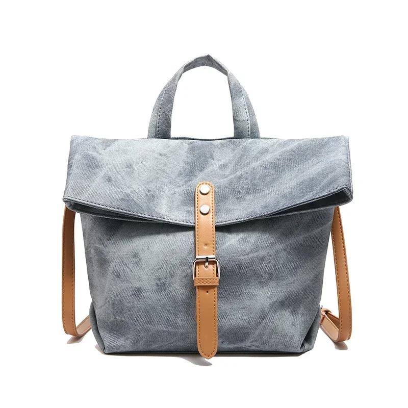 

Однотонная джинсовая сумка через плечо, повседневная художественная сумка, большая вместимость, милая сумка, универсальная ретро-сумка, высокое качество