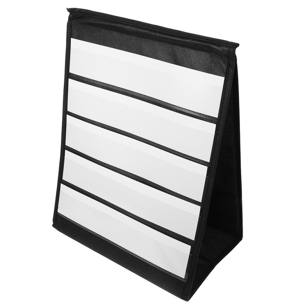 Desktop Display Stand Chart Business Card with Sleeves Stands Pvc Classroom Schedule Pocket Preschool Calendar Rack