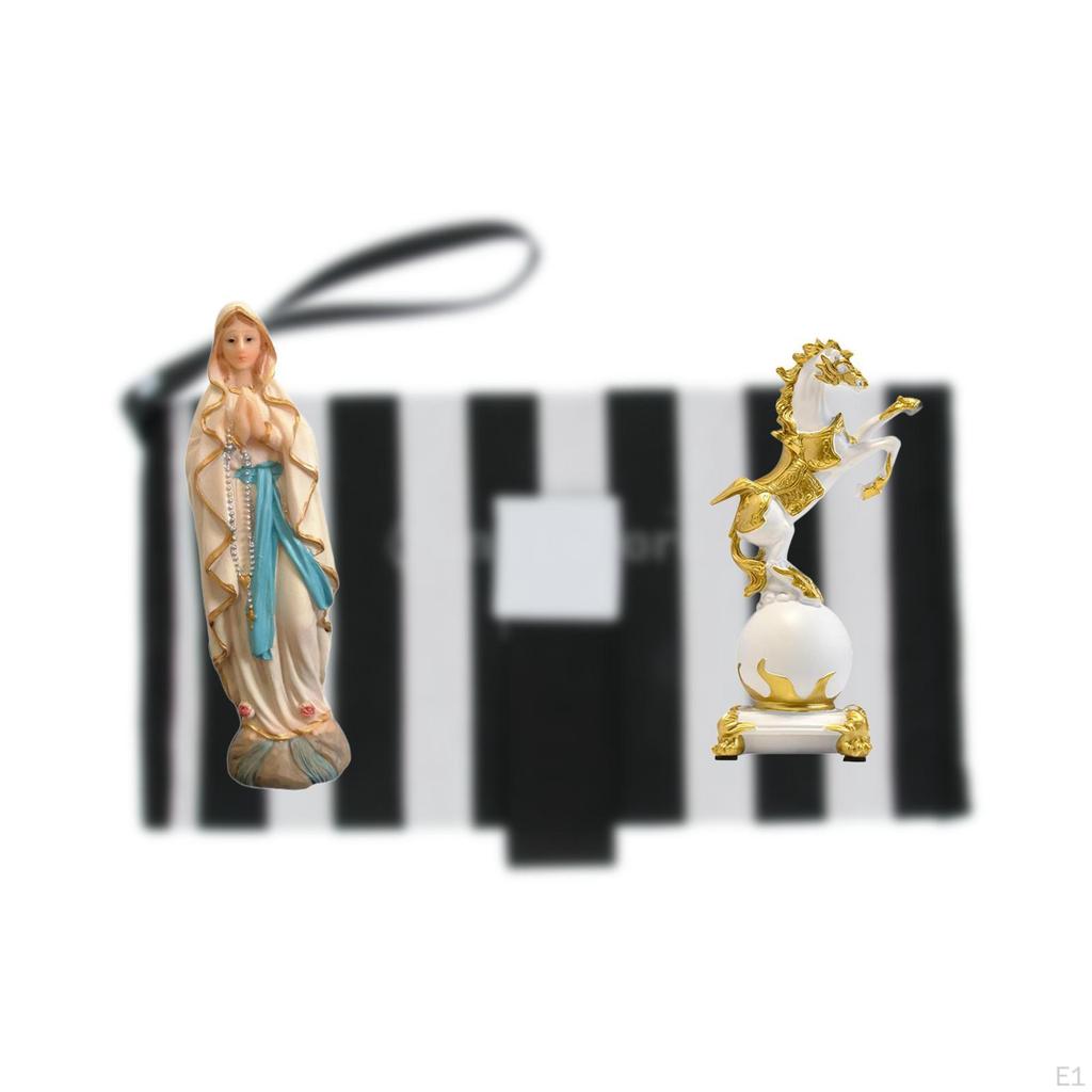 Statue Mary Figurine Religious Collection Resin Lady of Desktop Artistic