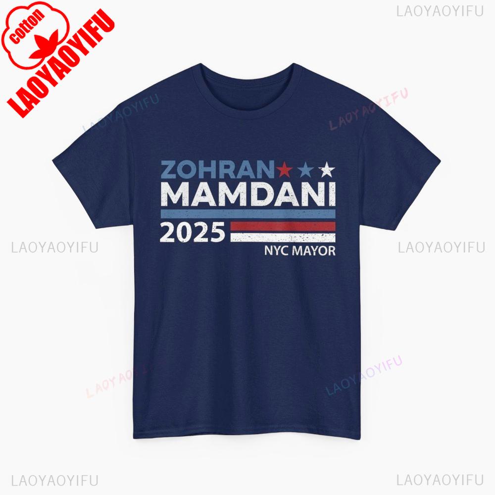 Zohran Mamdani Shirt Zohran for NYC Mayor 2025 TShirt Support Mamdani Casual Tshirt Men Women Modern Fashion Cotton Apparel