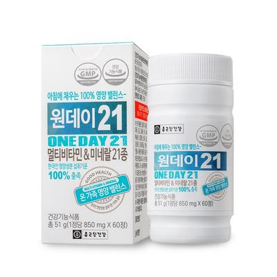 Chong Kun Dang Health One Day 21 Multivitamin & Mineral, 60 Tablets, 1 Unit