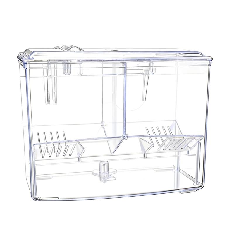  Baby Fish Breeding Box Clear Isolation Box Aquarium Hatchery Incubator External for Newborns Shrimp