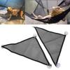 2pcs Reptile Hammock Bearded Dragon Triangular Mesh Hammock with Suction Cups for Iguanas Anoles Geckos SnakesBlack L