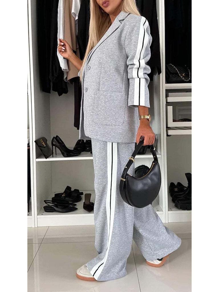 Autumn/Winter 2025 Women's Long-Sleeve Lapel Casual Suit Set
