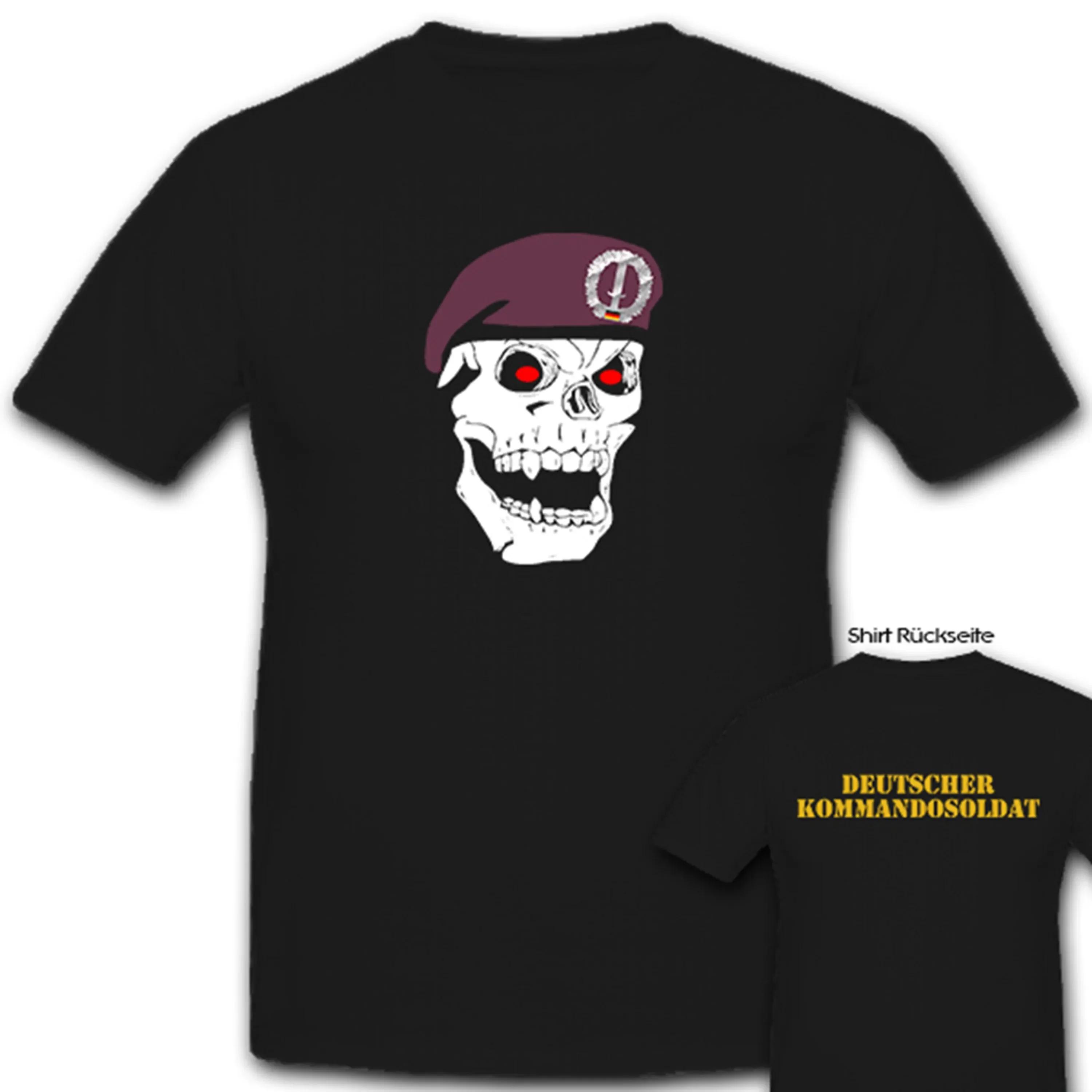 Deutscher KomUnisexdosoldat Soldier Skull Totenkopf Barett TShirt 100 Cotton ONeck Short Sleeve Summer Casual Unisexs Tshirt S