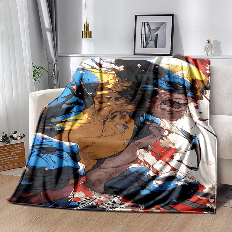 1pc Wolverines Savage Attack Marvel Soft Throw Blanket Flannel All Season Light Weight Living Room/Bedroom Warm Blanket. M731018