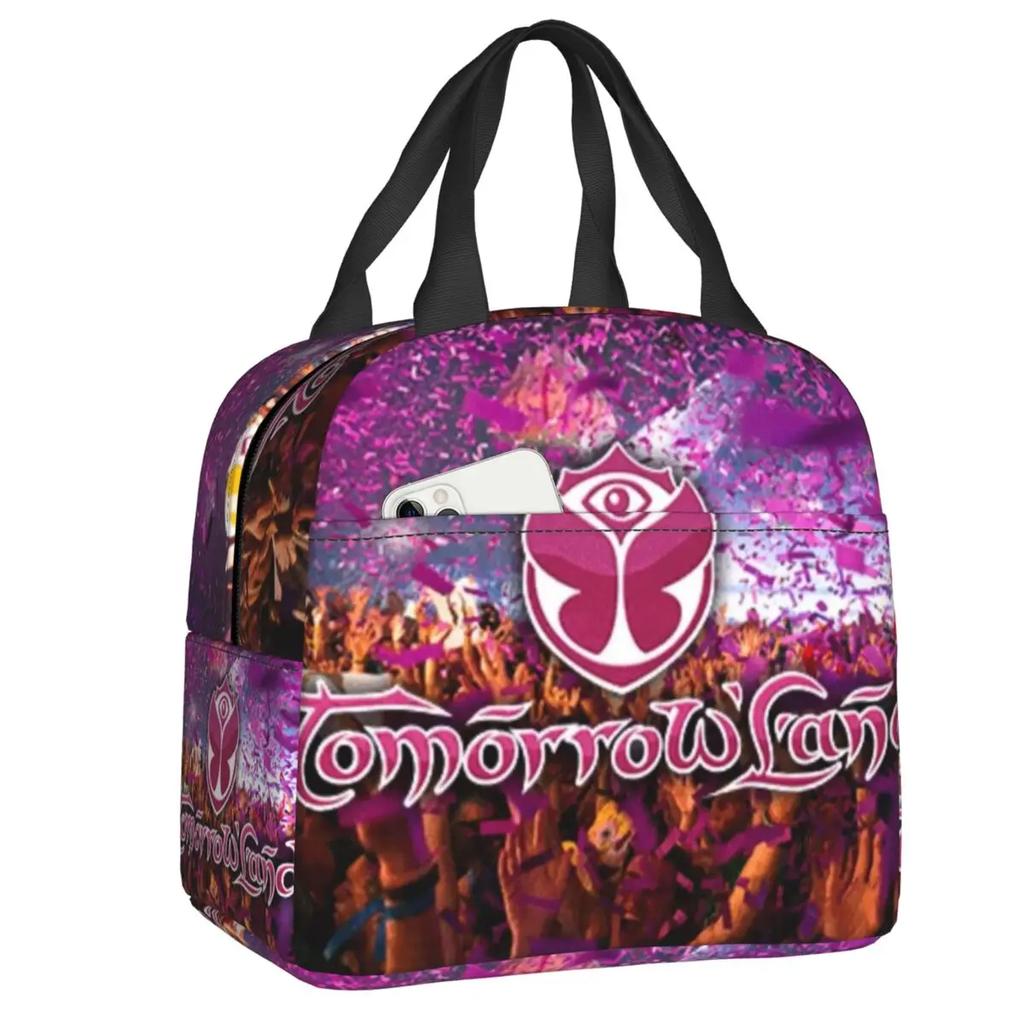 Party Insulated Lunch Bag for Women Resuable Electronic Dance Festival Cooler Thermal Lunch Box Office Work School