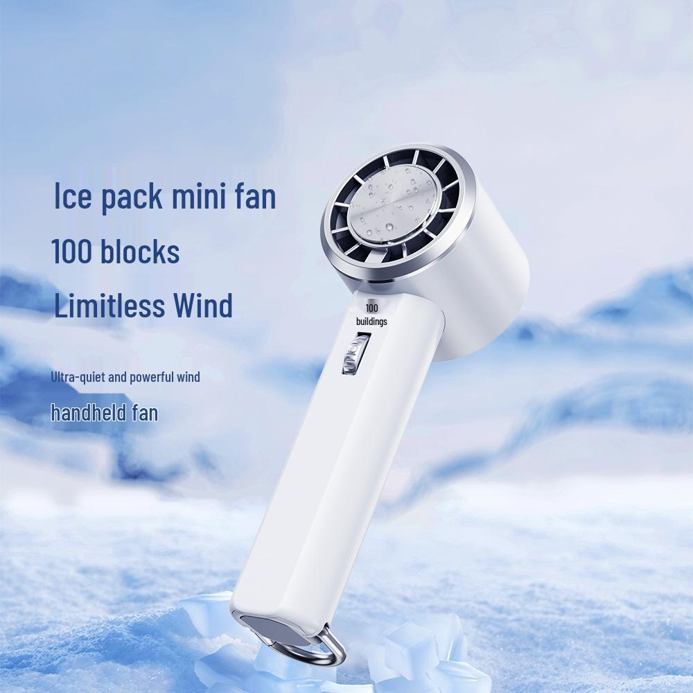 100-Speed USB Rechargeable Handheld Turbo Cooling Fan for Outdoor and Mountaineering