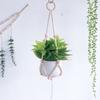 Handmade Plant Hanger Colourful Boho Macrame Wooden Bead Flower Pots Holder Wall Balcony Hanging Decoration Home Garden Supplies
