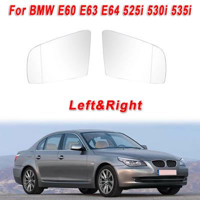 Czyste podgrzewane boczne lusterko wsteczne podgrzewacz szkła przeciwmgielnego odszranianie lusterko boczne dla BMW E60 E61 2003-2010,E63 E64