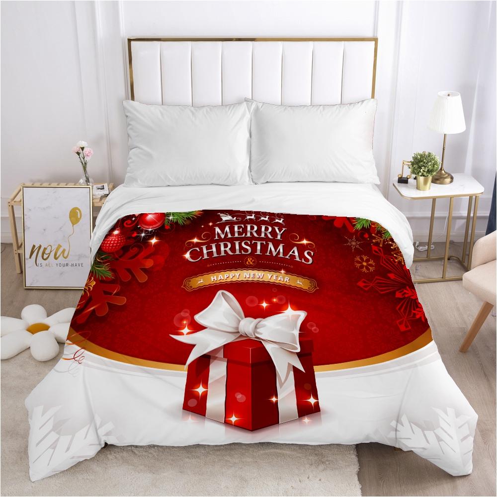 Christmas Santa Claus Duvet Cover Quilt/Blanket/Comfortable Case 140x200 240x220 240x260 Queen King Single Bedding For Home Fly