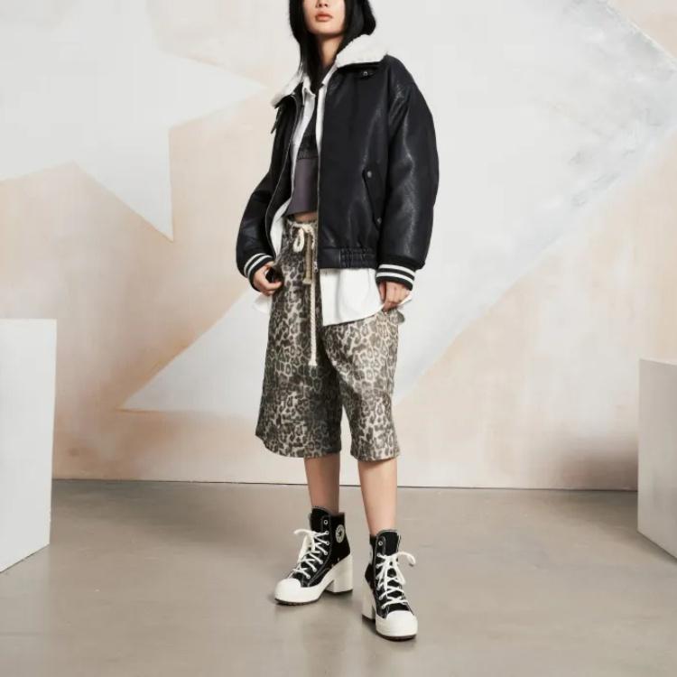 New Converse Jackets Women's Black 10026926-A01