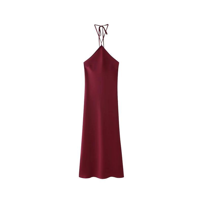 

Fall and Winter New Arrival Women s Clothing Fashion Style Fashion Sexy Silk Satin Texture Intimates Style Dress 3152276 Burgundy L
