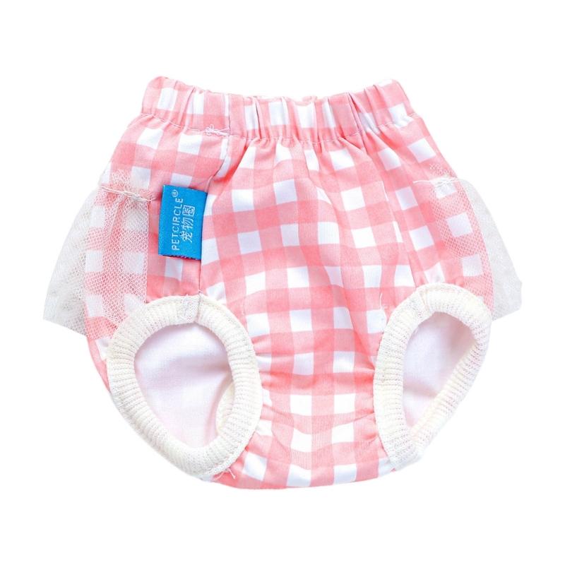 

Санитарные трусики для суклей Дизайнерские трусики Многоразовые подгузники для собак Кружевное нижнее белье Не раздражающие кожу Шорты на период течки Товары для животных XS розовый