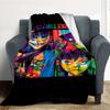 1pc Gorillaz Artwork Outdoor Blanket Lightweight Flannel, All-Season Use for Sofa, Bed, Travel, Camping, Living Room, Office, Couch074