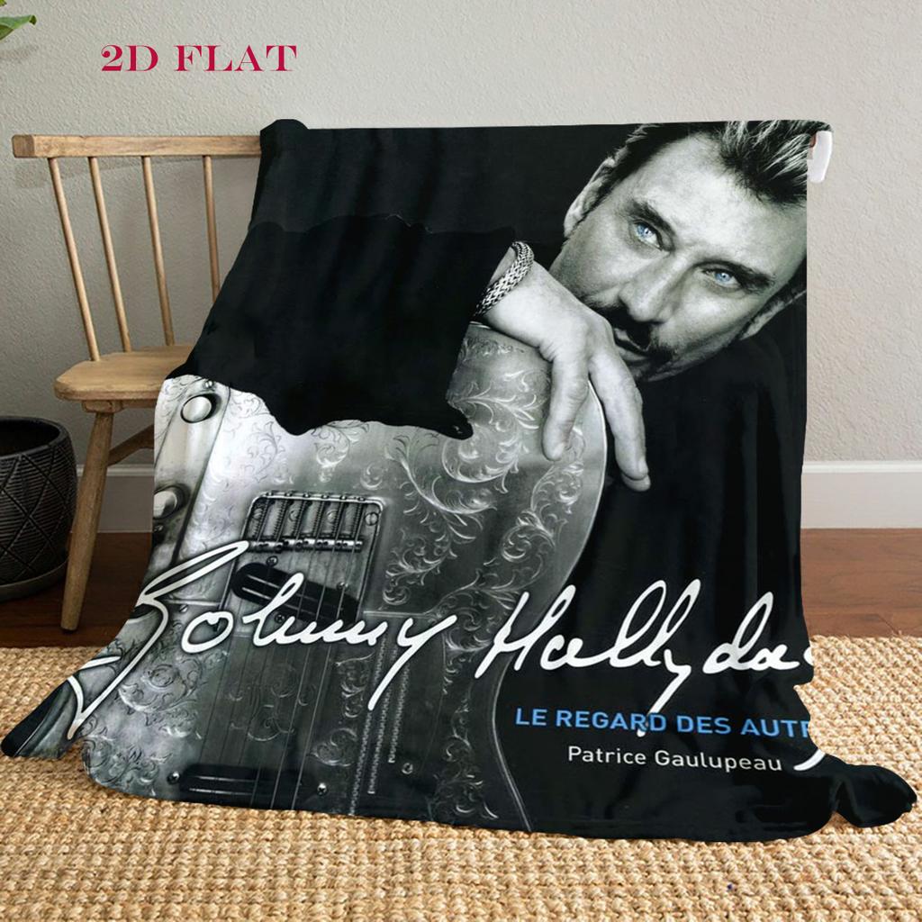 Johnny Hallyday: Life Death blanket blanket Soft and comfortable bedroom Nap Blanket Digital printing