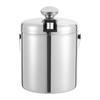 Outdoor Insulated Ice Bucket Stainless Double-Wall With Lid and Ice Tong 1300ML