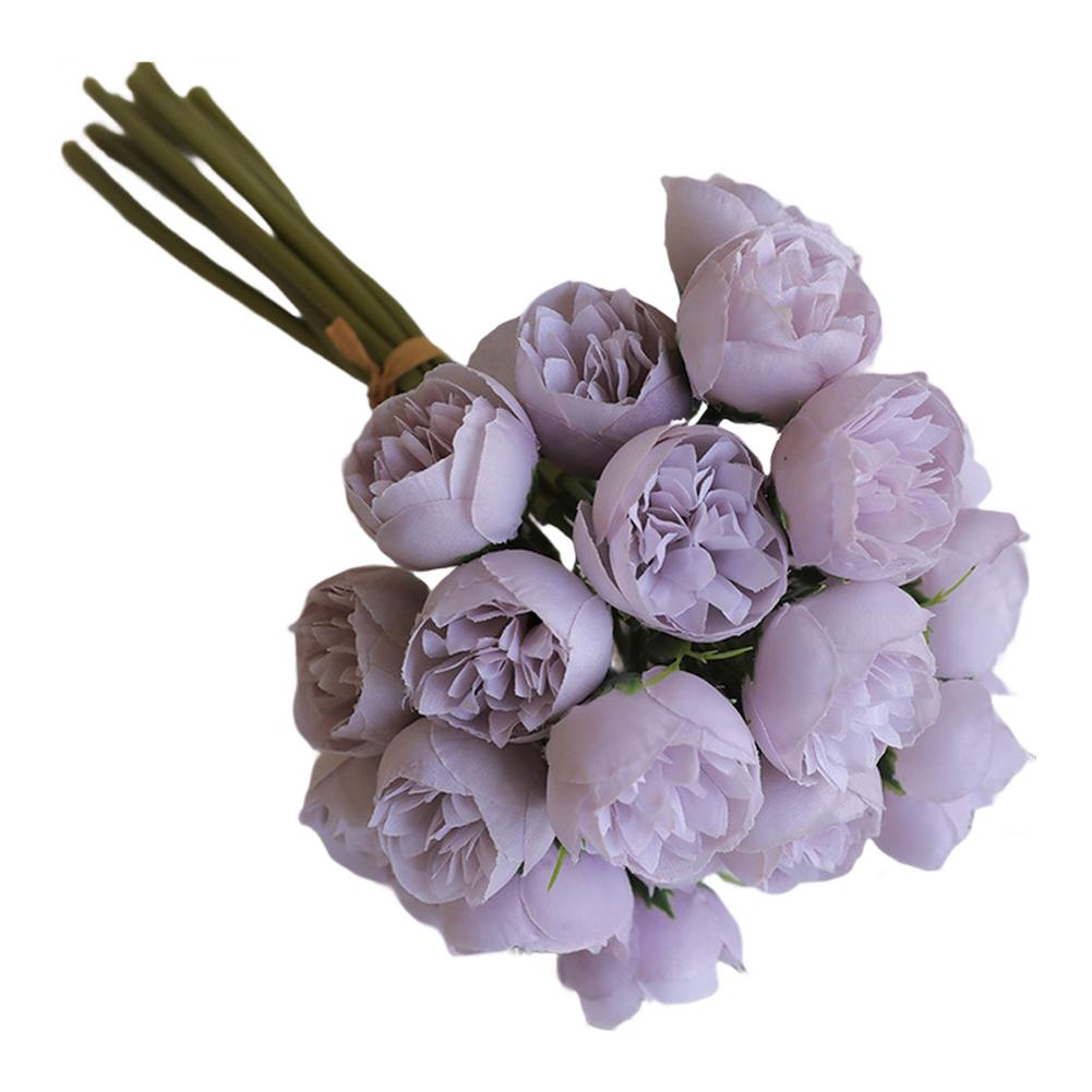 

Artificial Camellia Flowers Silk Material for Wedding Decoration Home Decor and Photography Props with Wire Stem фіолетовий