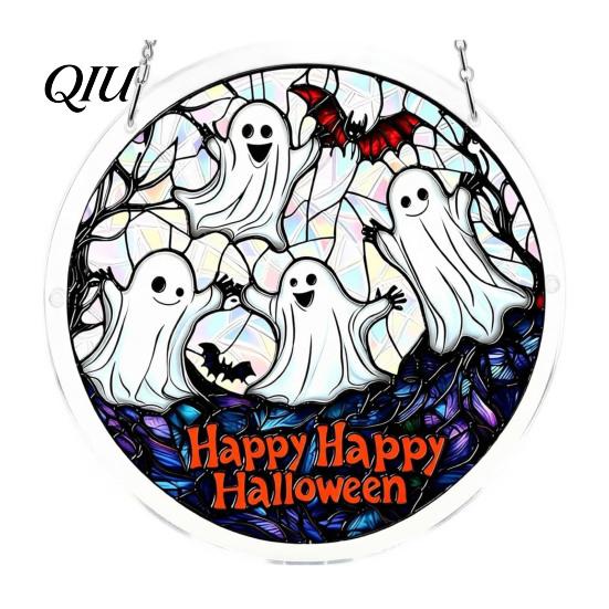 Unique Birthday Gift for Her Halloween Moon Black Cat Suncatcher Jigsaw Puzzle, 2D Acrylic Mystical Feline Window Hanging Educational Handmade Art Kit