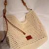 Women's Large Capacity Woven Tote Bag - Spring/Summer Vacation Style, Single Shoulder/Crossbody Straw Bag